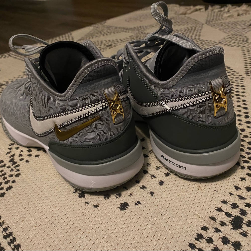 Gray and Gold Nike Sneakers - Picture 4 of 5